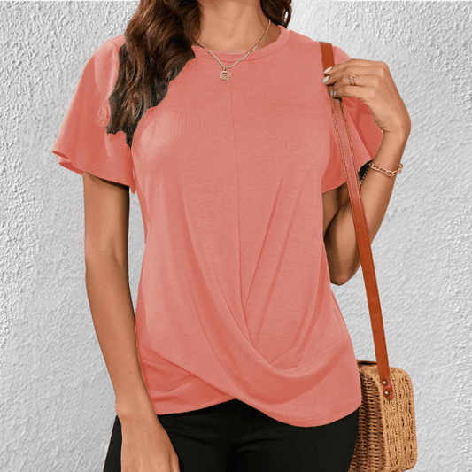 Dames Blouse met Ronde Hals en Buikcorrigerend Effect