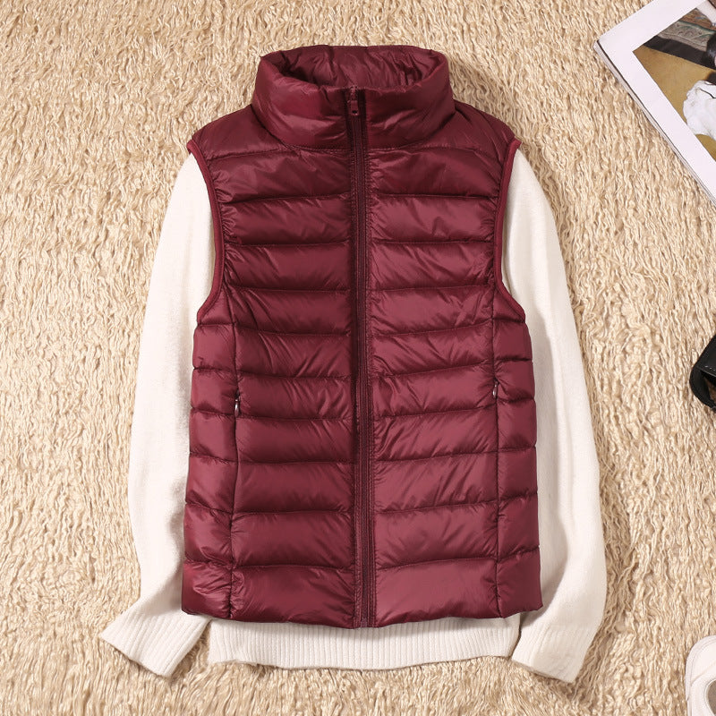 Dames Donsbodywarmer – Ultralichte Winddichte Bodywarmer met Katoenen Voering