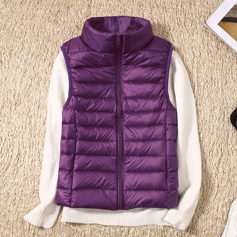 Dames Donsbodywarmer – Ultralichte Winddichte Bodywarmer met Katoenen Voering