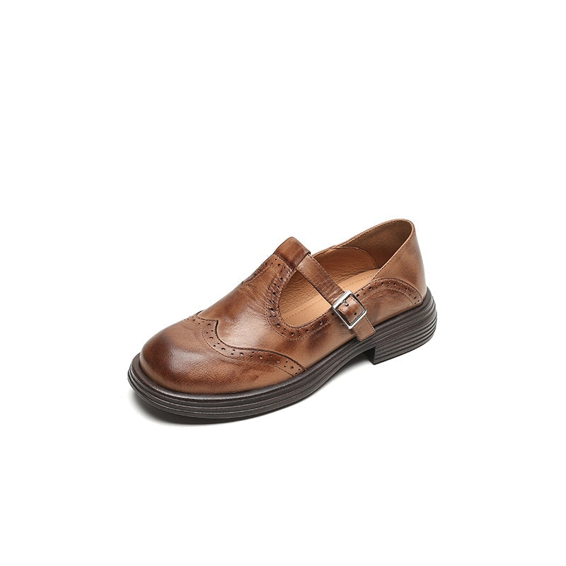 Dames T-band schoenen – Gestructureerde look met geperforeerde details