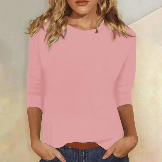Dames-T-shirt met 3/4-mouwen