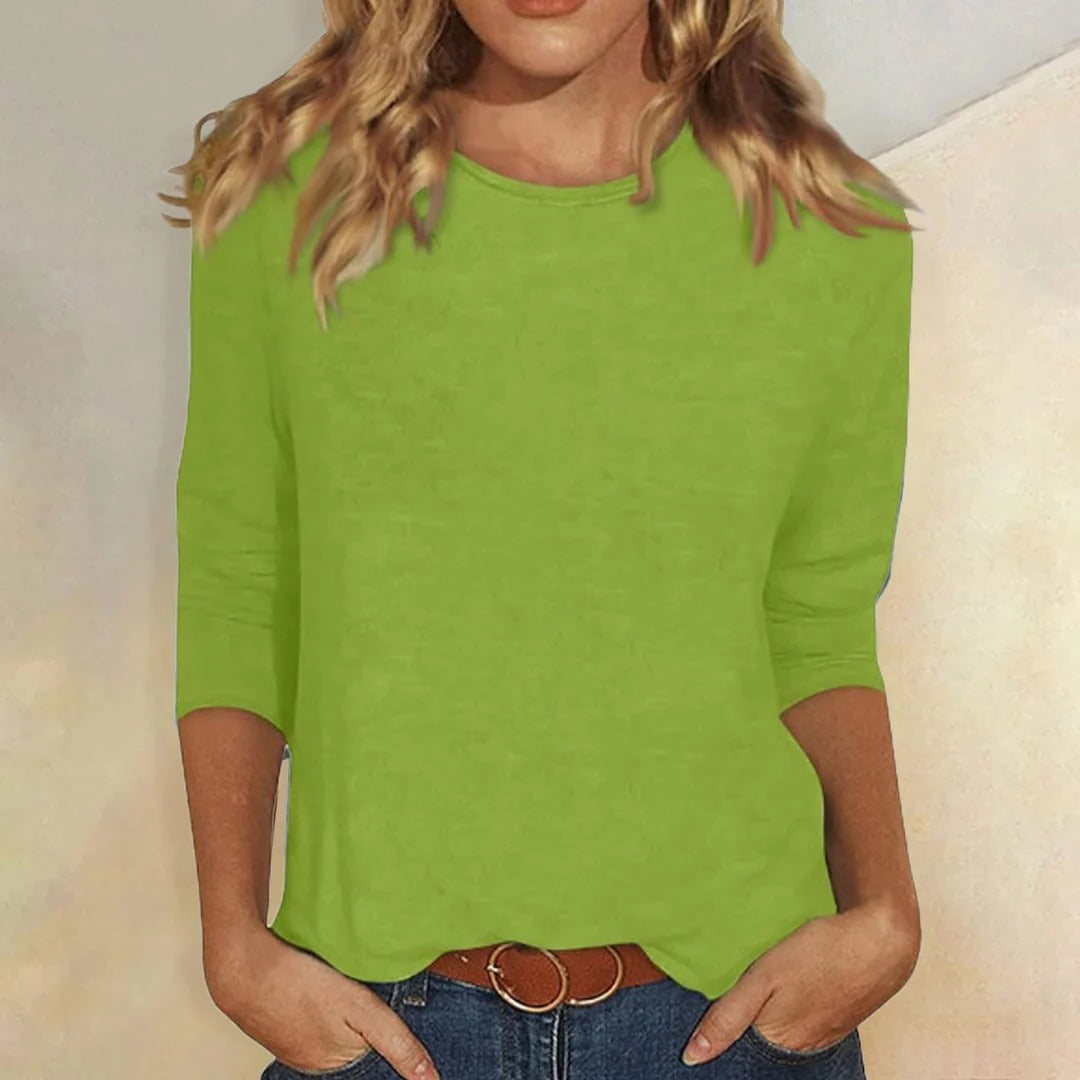 Dames-T-shirt met 3/4-mouwen