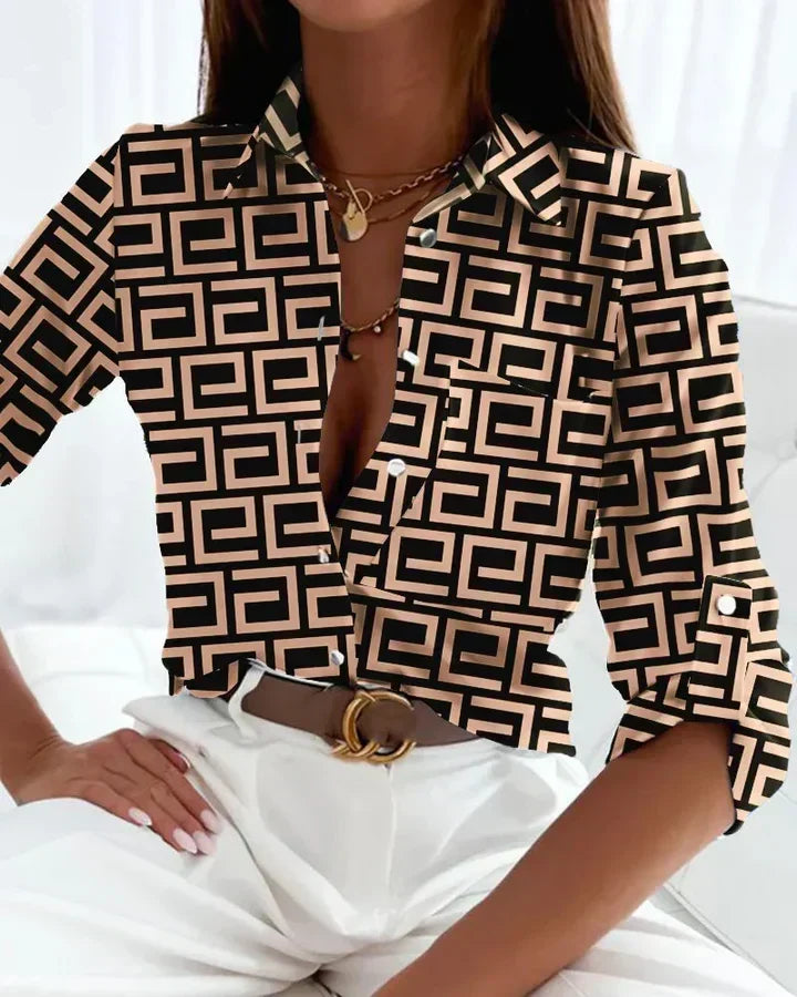 Damesblouse | Klassieke Gestreepte Bretonse Blouse met Lange Mouwen en Flatteuze Pasvorm
