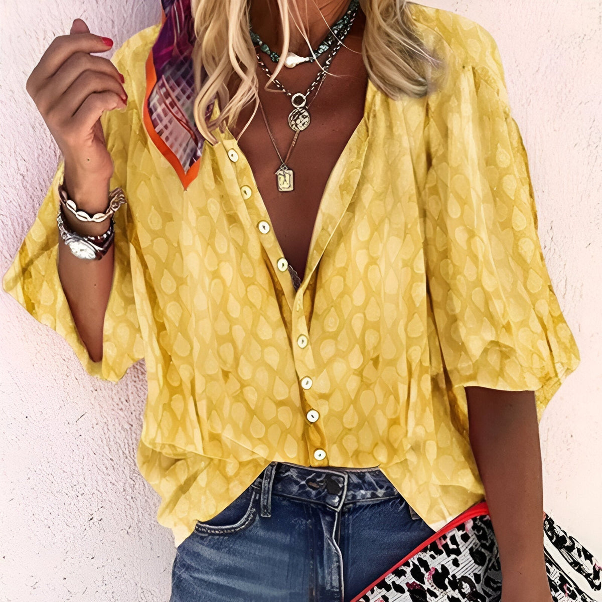 Damesblouse met knoopsluiting