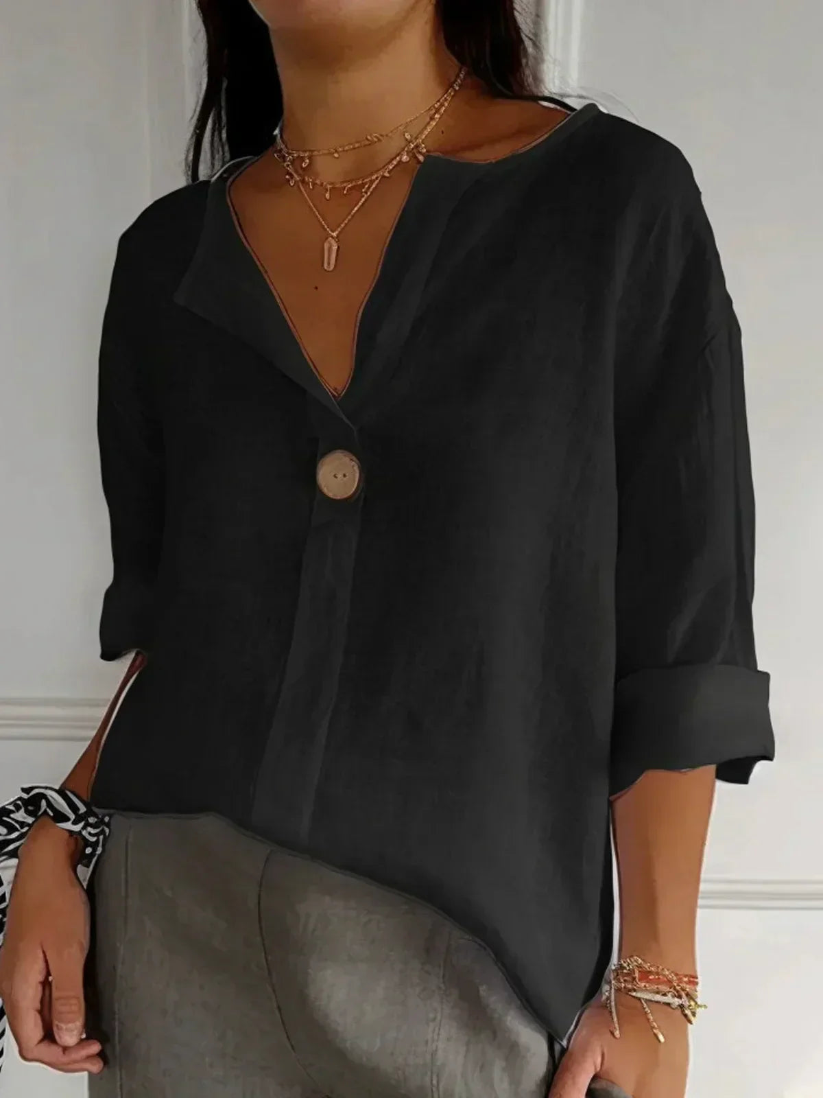 Damesblouse met knoopsluiting