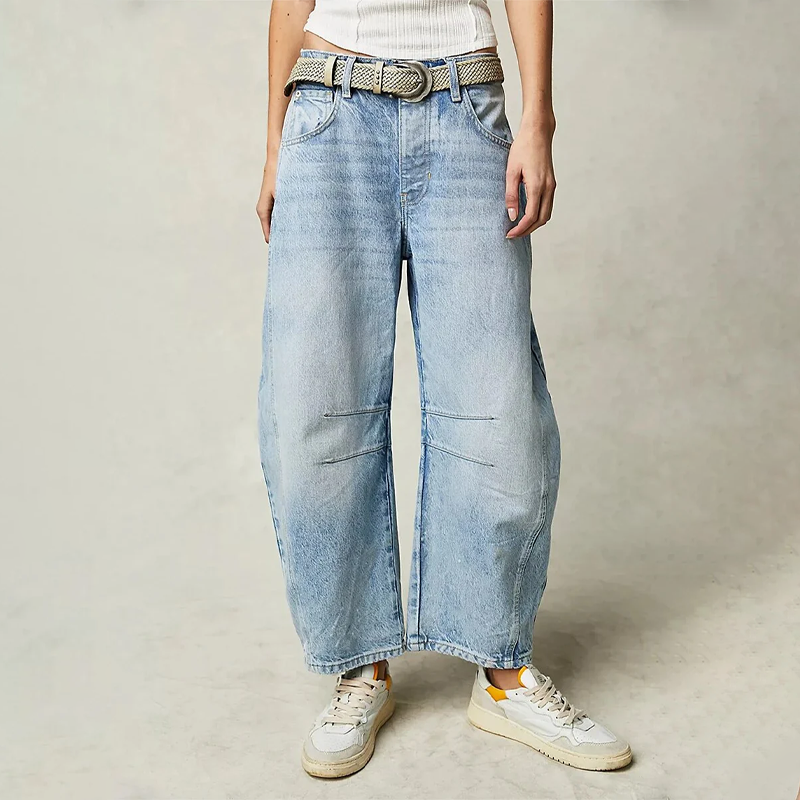 Damesjeans met wijde pijpen