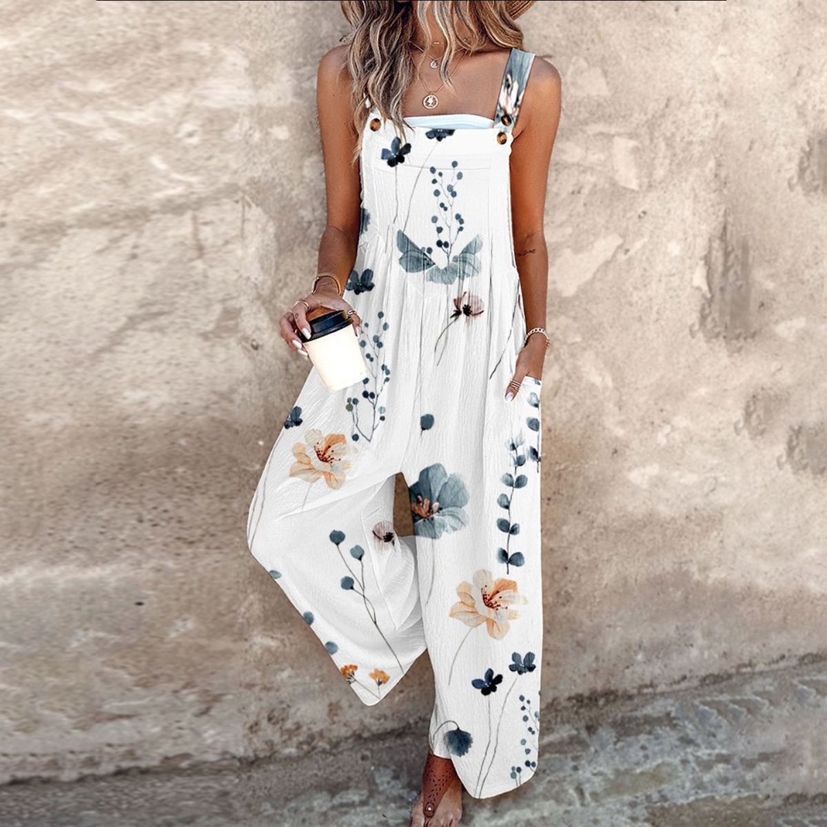 Damesjumpsuit met vierkante hals