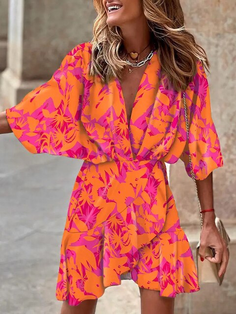 Damesjurk in boho-stijl, herfsteditie