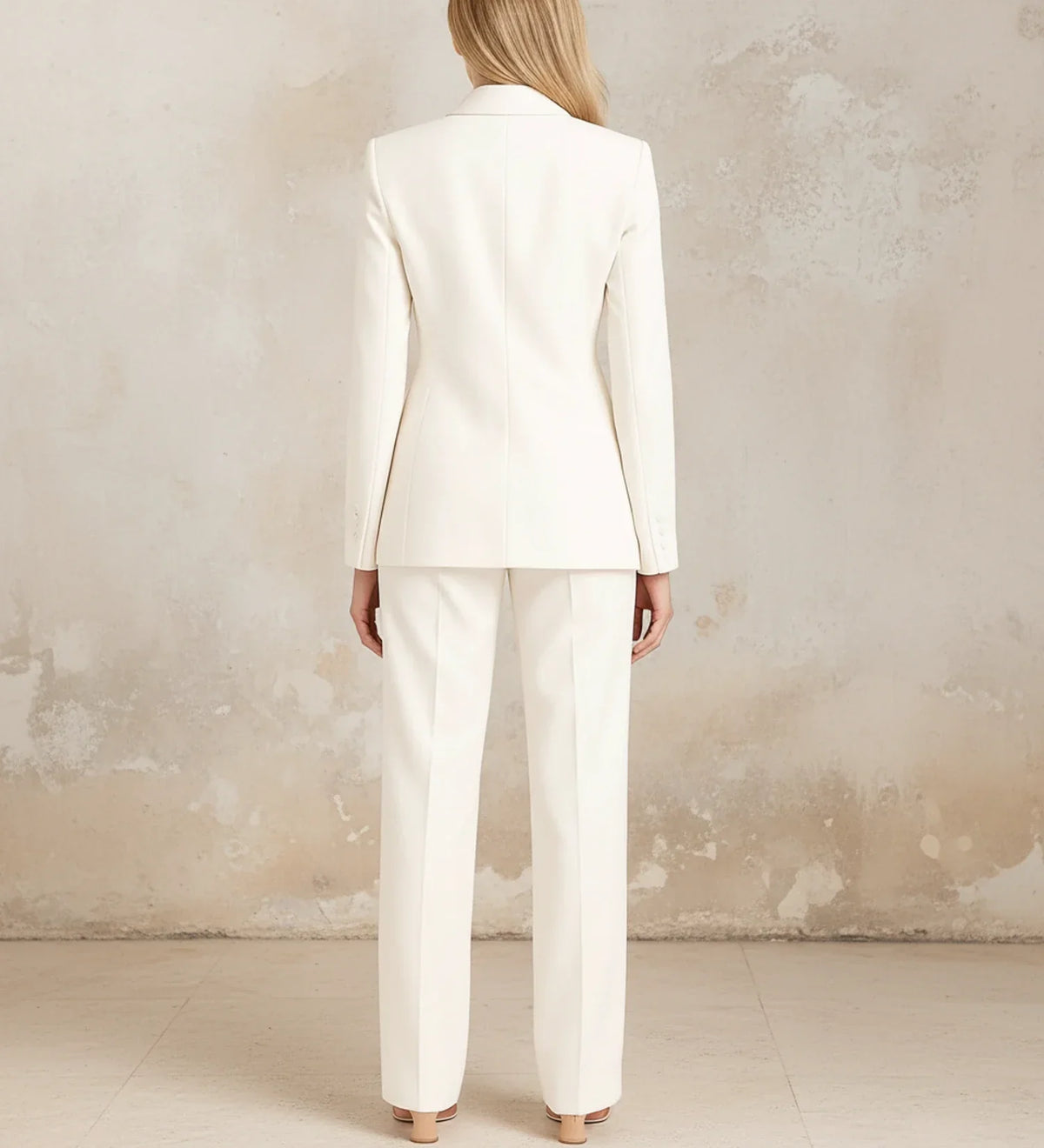 Dameskostuumset met chique lange blazer