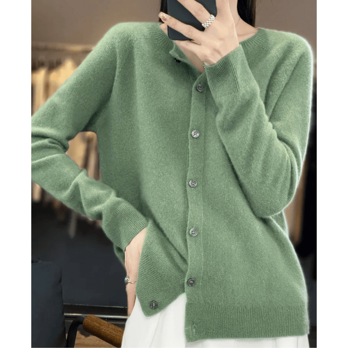 Damesvest met V-hals