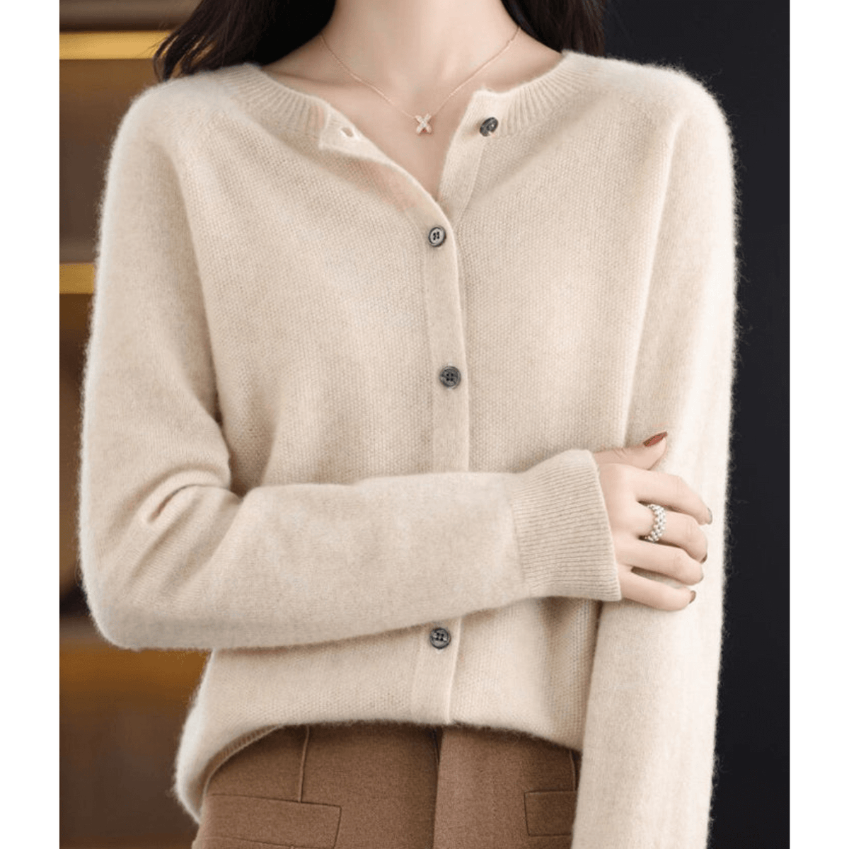 Damesvest met V-hals