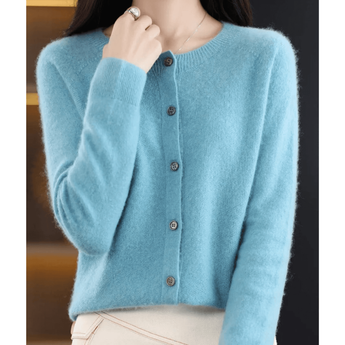 Damesvest met V-hals