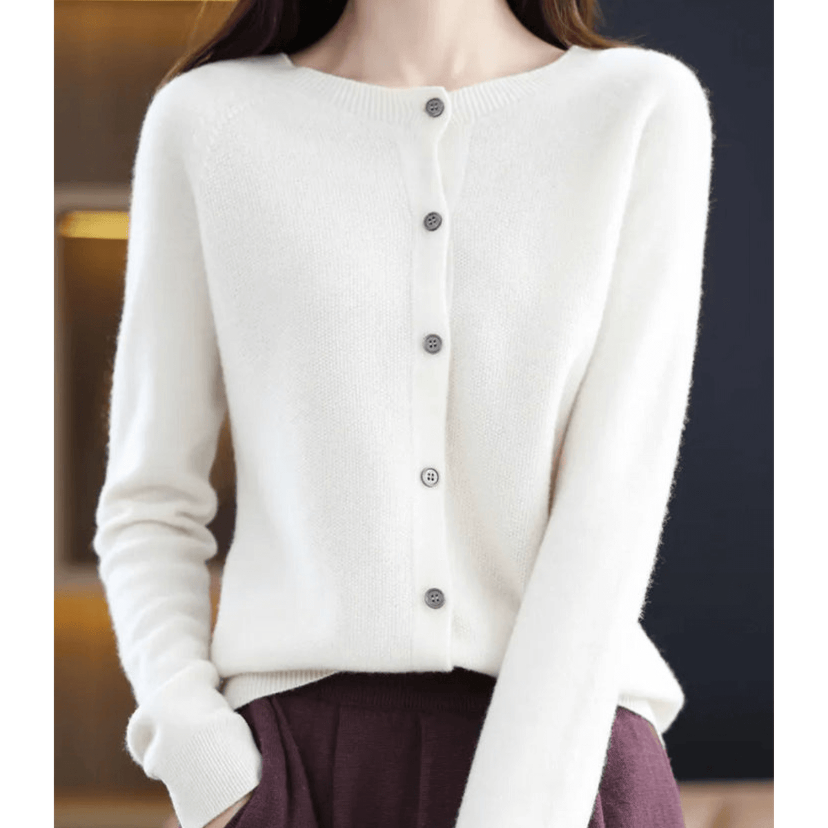 Damesvest met V-hals