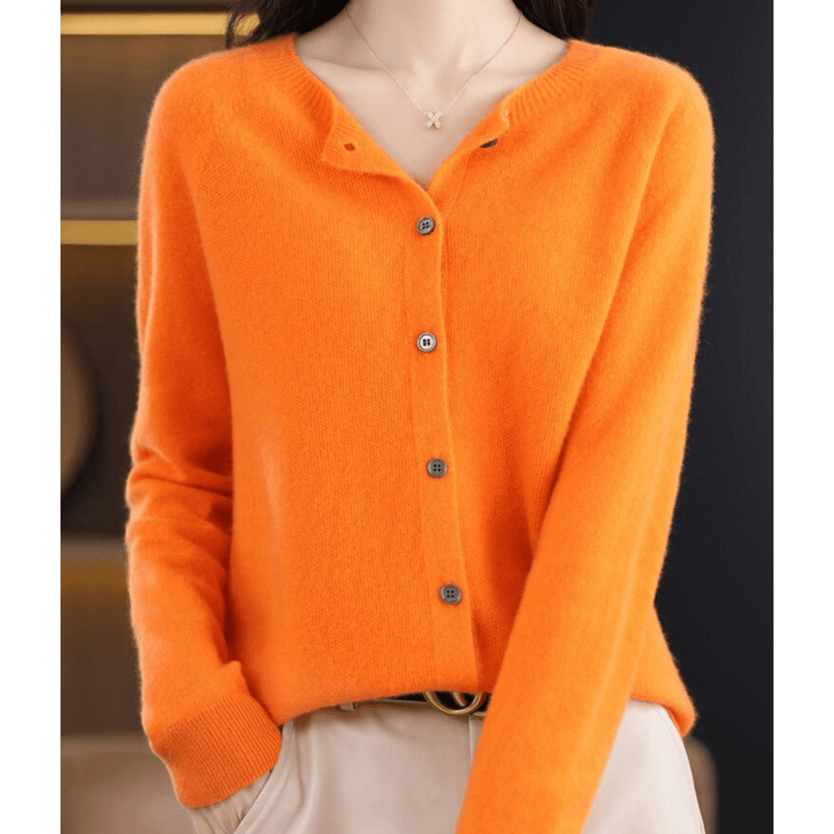 Damesvest met V-hals