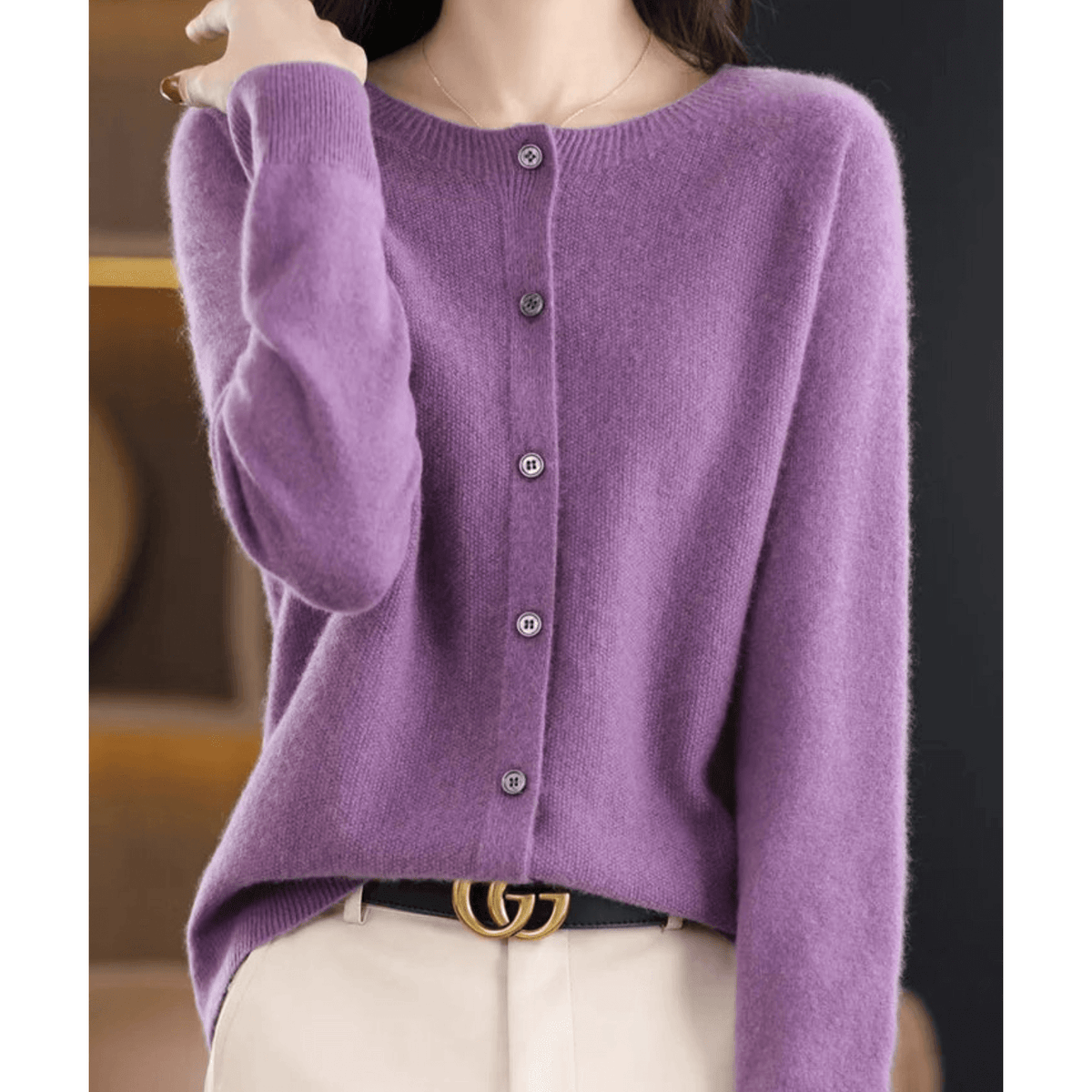 Damesvest met V-hals