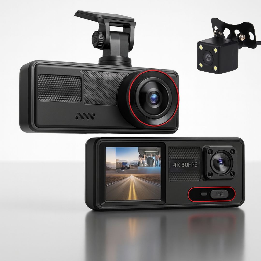 Dashcam met voor- en achtercamera | Groothoek met nachtmodus