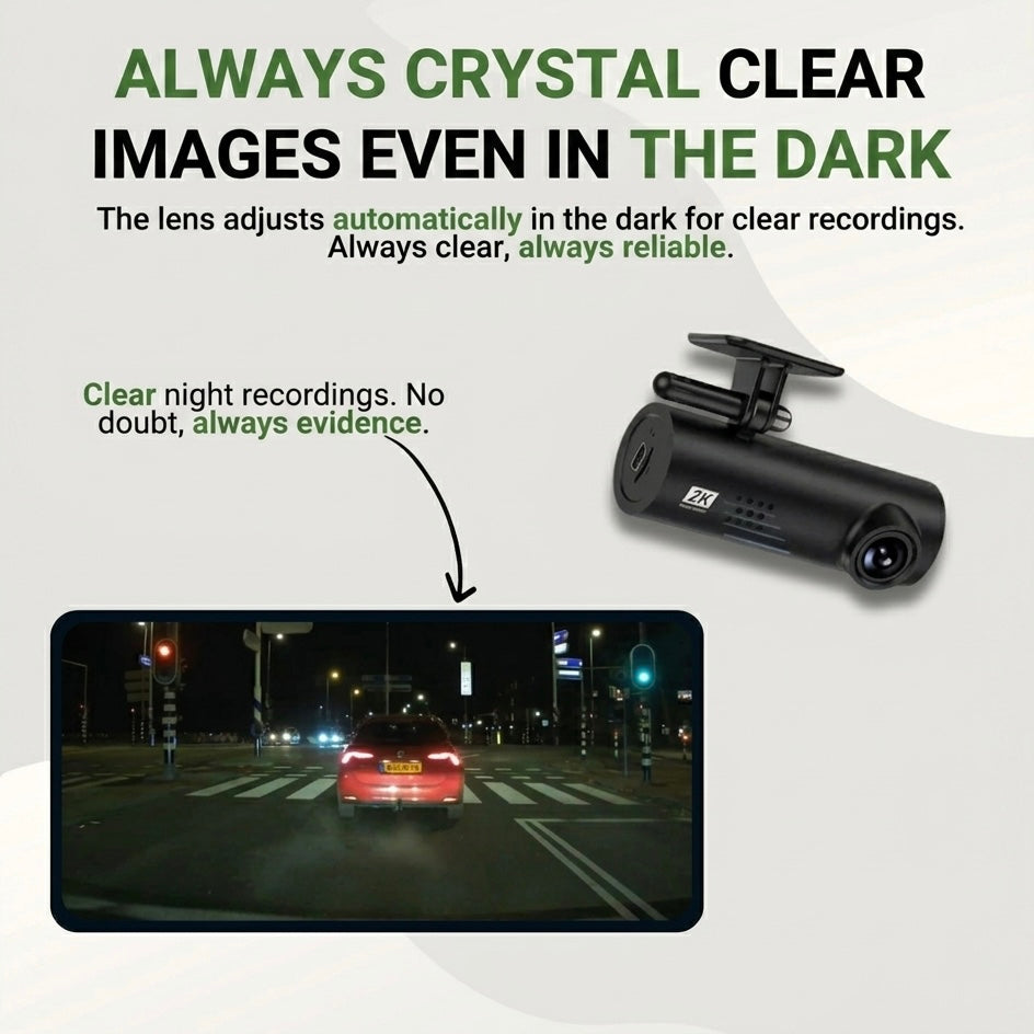 Dashcam voor Auto 1080P | 170° Groothoek | Sony Starvis Nachtzicht | G-Sensor | Spraakmeldingen | Loop Recording