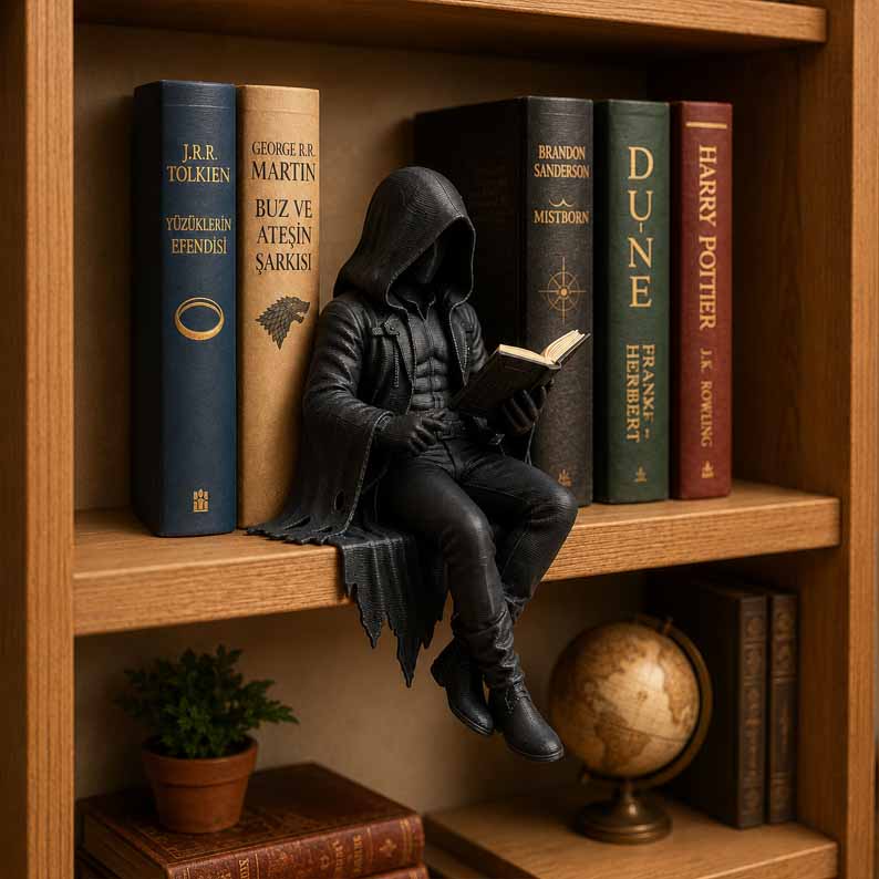 Decoratieve boekensteun 'Bewaarder van de Boeken