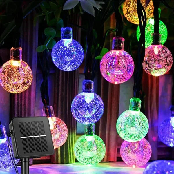 Decoratieve Solar Lichtslinger voor Buiten – Elegant Design en Automatisch Opladen op Zonne-energie