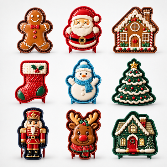 Deegvormpers voor handtaartjes in de vorm van een kerstman