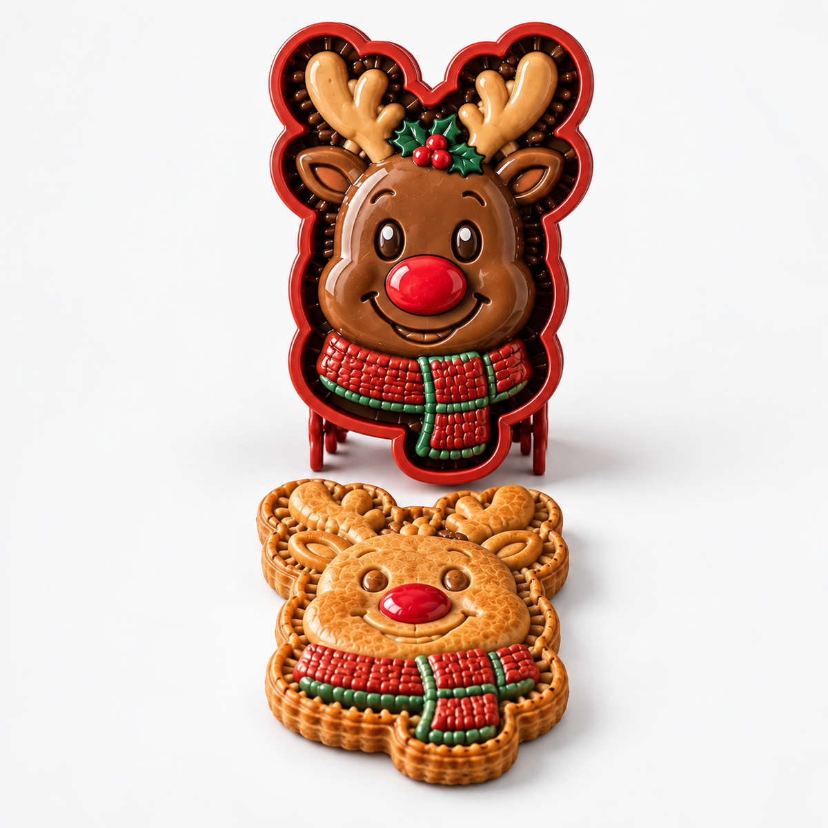 Deegvormpers voor handtaartjes in de vorm van een kerstman