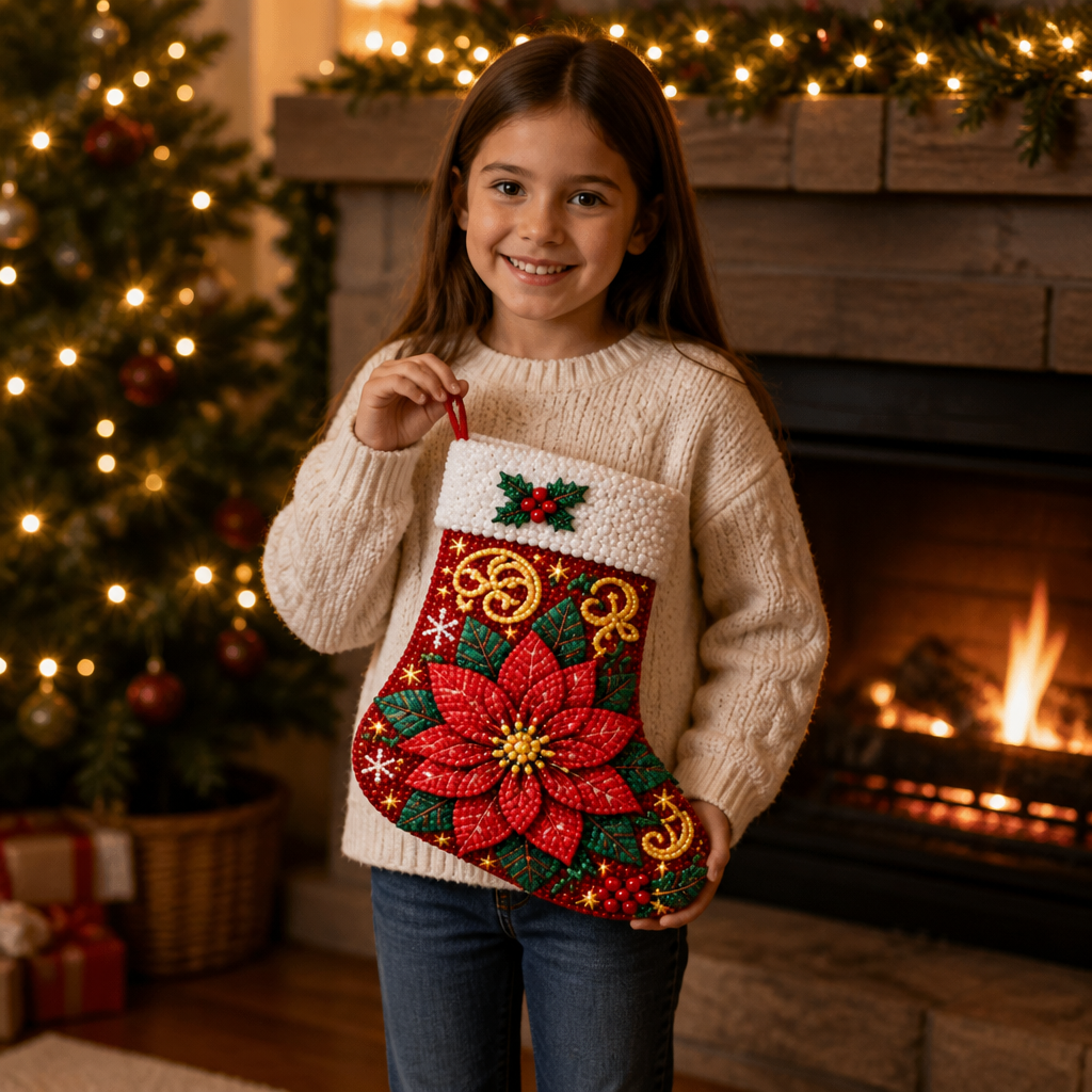 Diamond painting kerstsok set