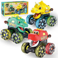 Dinosaurus monstertruck speelgoed met led-wielen voor kinderen