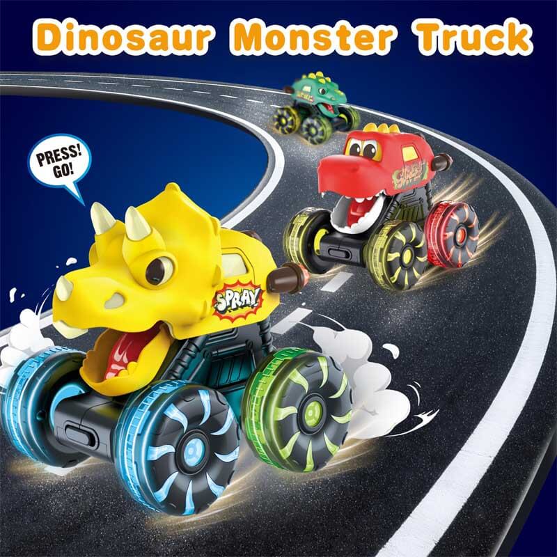 Dinosaurus monstertruck speelgoed met led-wielen voor kinderen