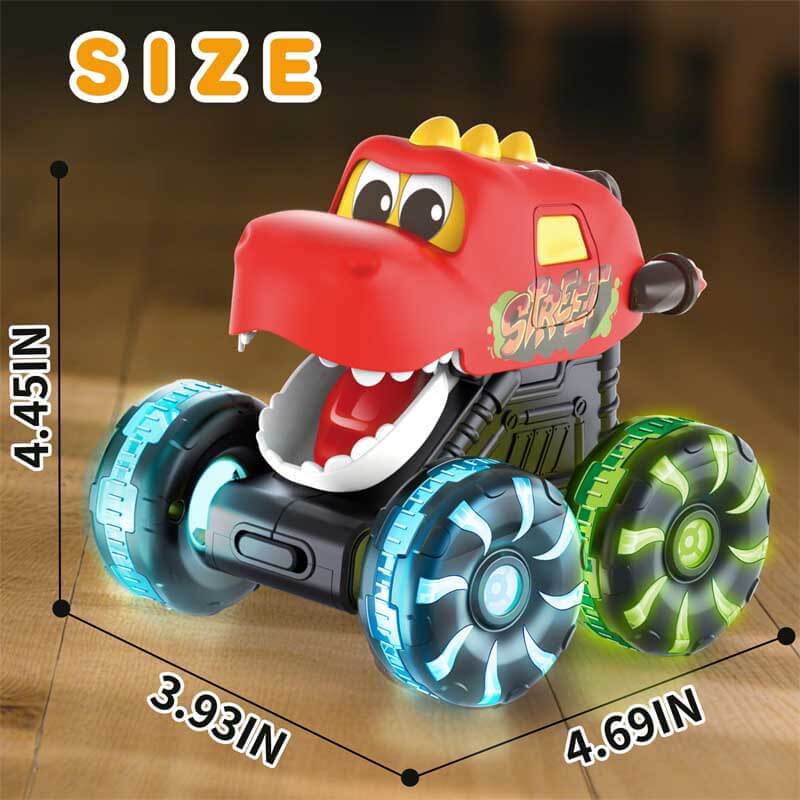 Dinosaurus monstertruck speelgoed met led-wielen voor kinderen