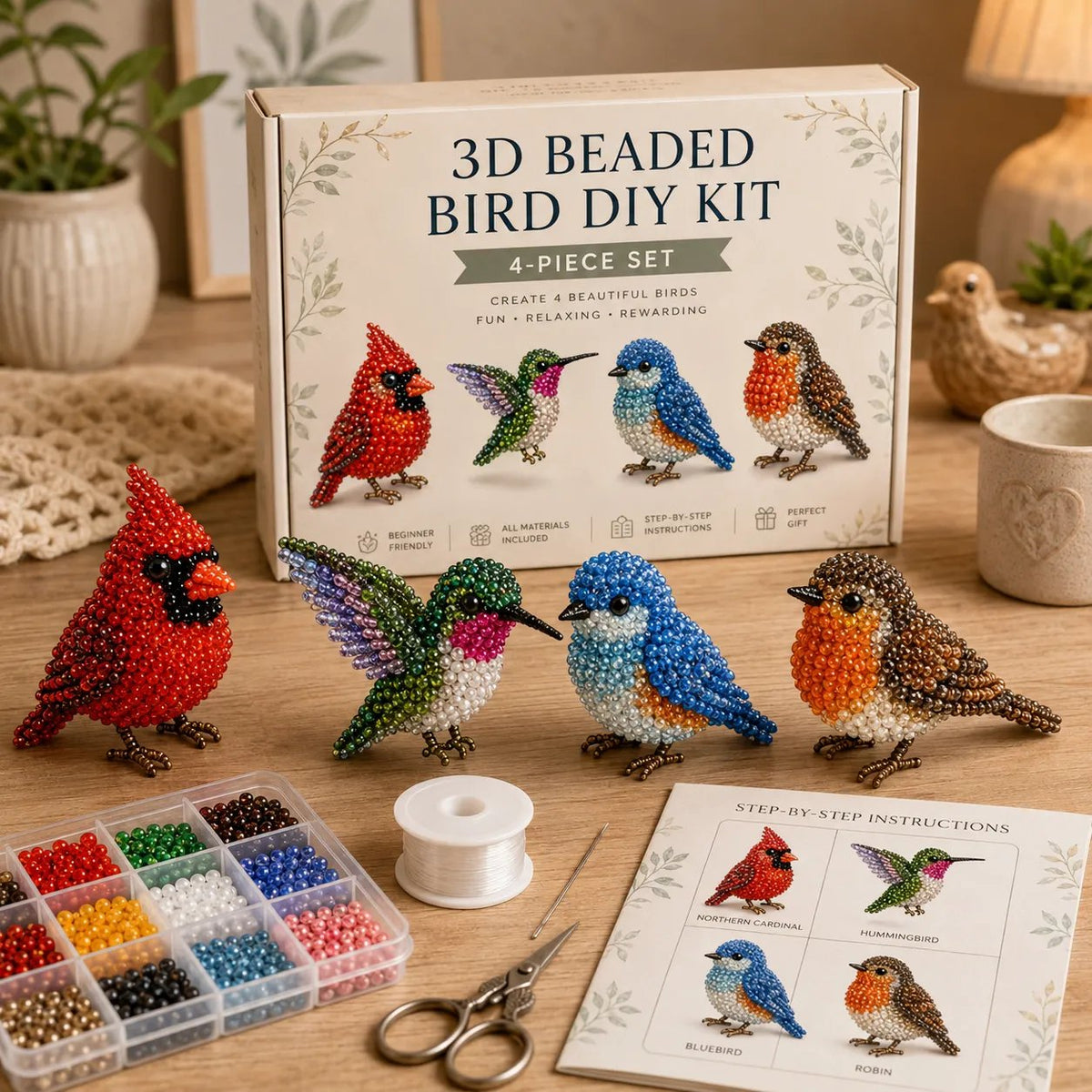 DIY-kralenset: 4 schattige 3D-dieren