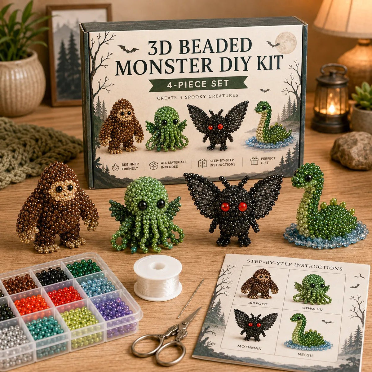 DIY-kralenset: 4 schattige 3D-dieren