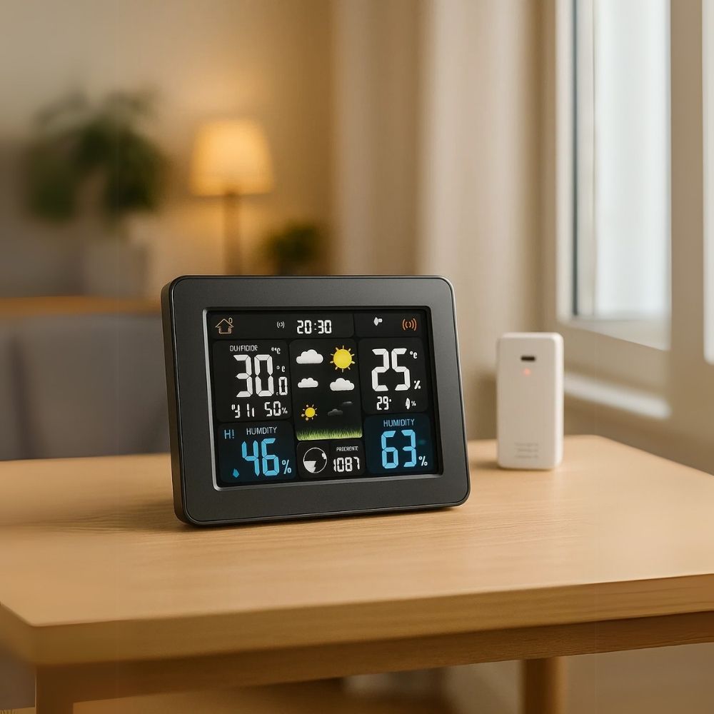 Draadloos weerstation - Binnen- en buitensensor - Temperatuur & luchtvochtigheid
