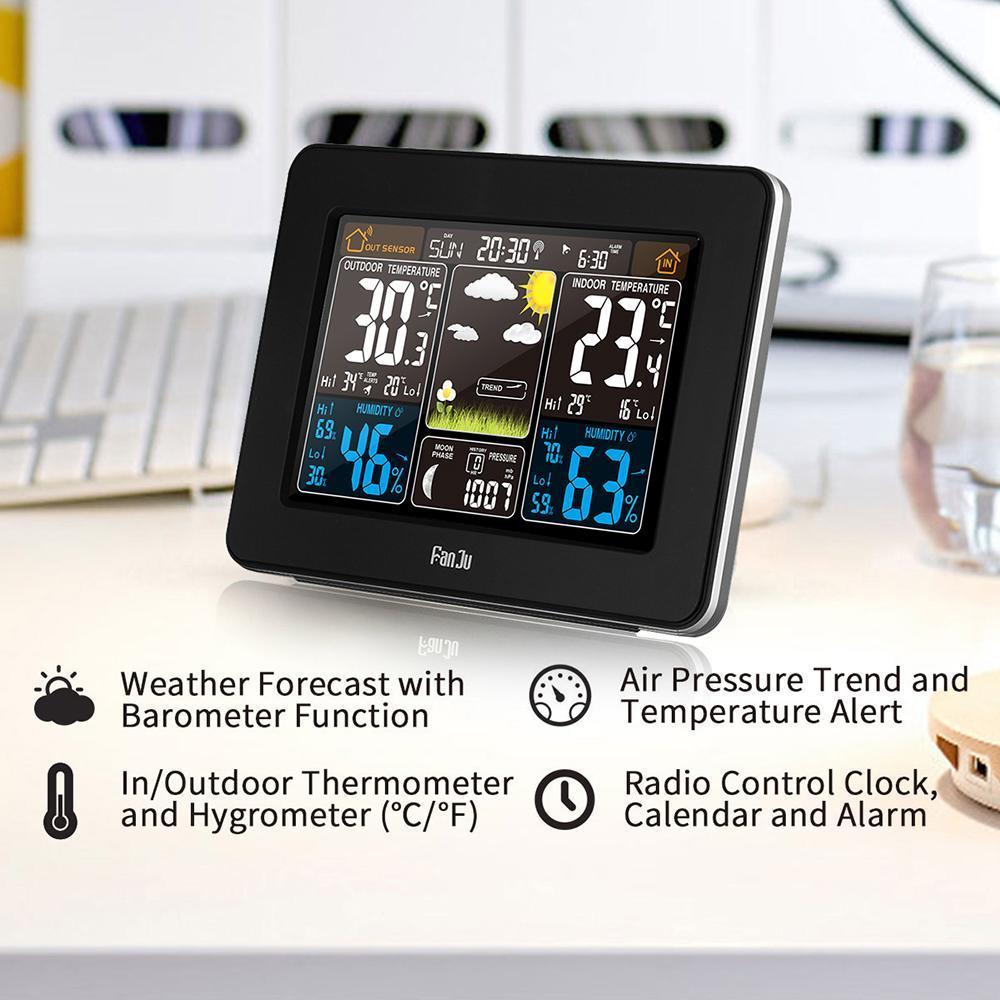 Draadloos weerstation - Binnen- en buitensensor - Temperatuur & luchtvochtigheid