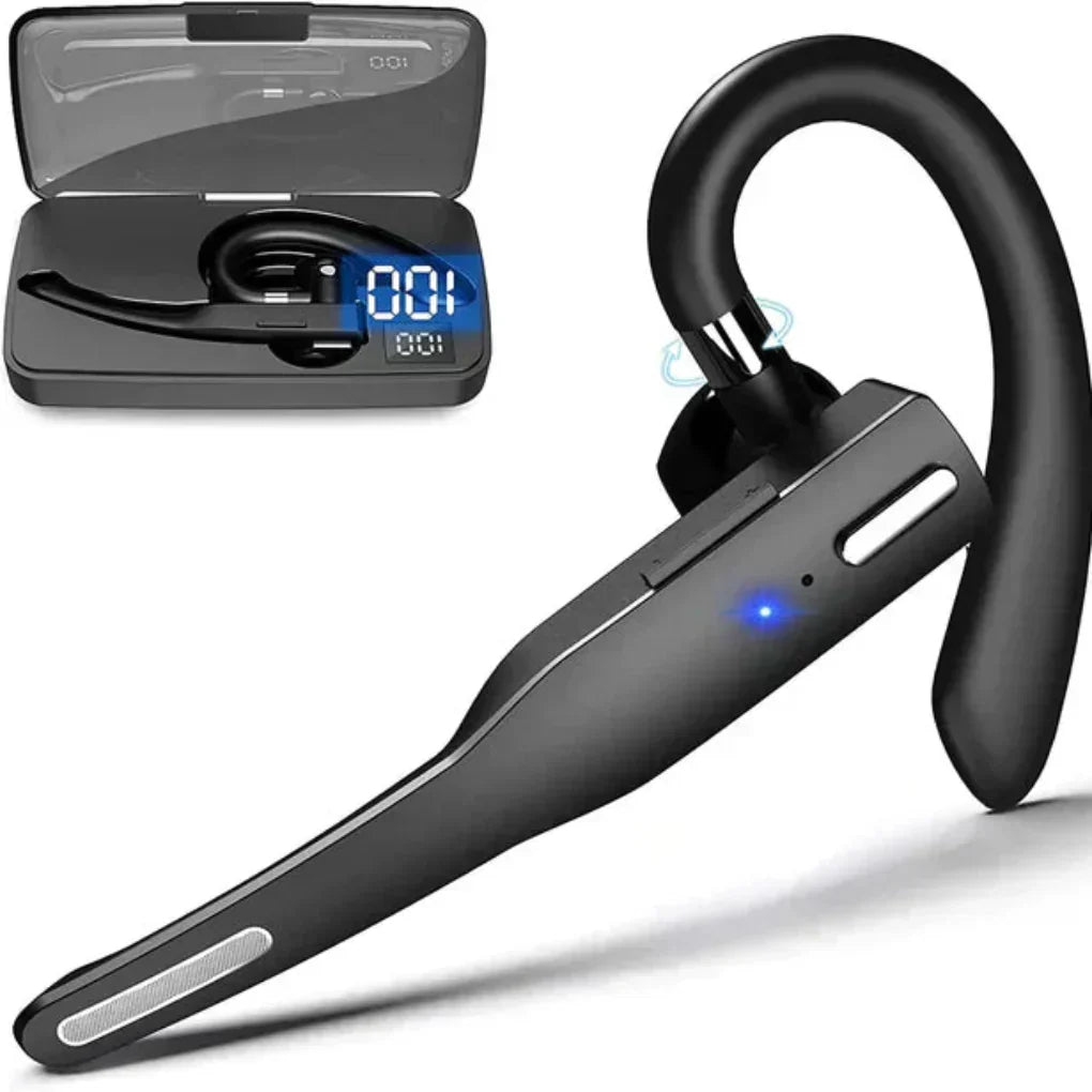 Draadloze Bluetooth 5.1 Earpiece met Oorhaak en Ruisonderdrukking