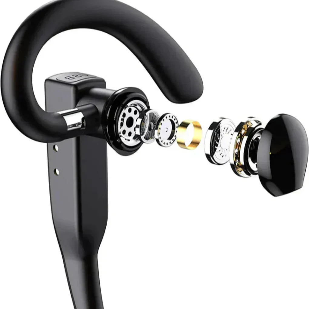 Draadloze Bluetooth 5.1 Earpiece met Oorhaak en Ruisonderdrukking