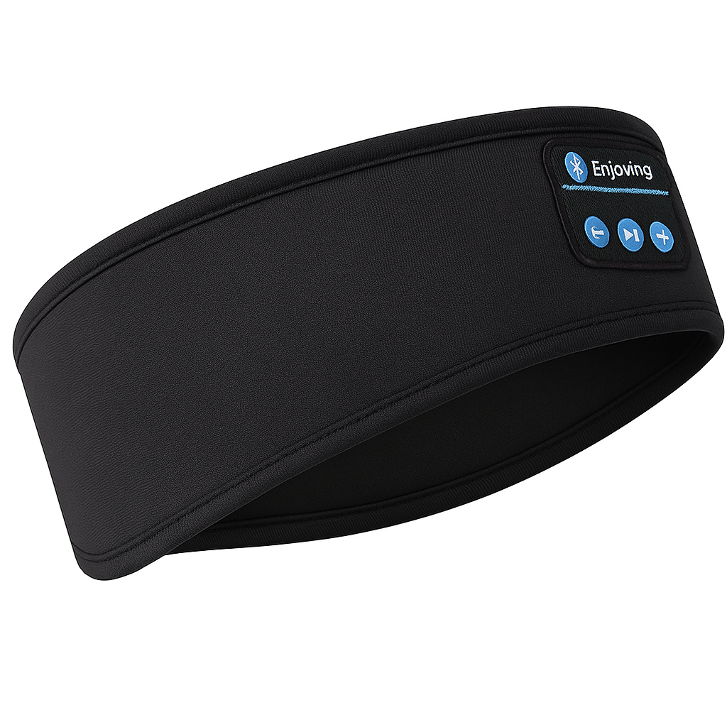 Draadloze Bluetooth Slaapkoptelefoon in Zachte Stoffen Hoofdband