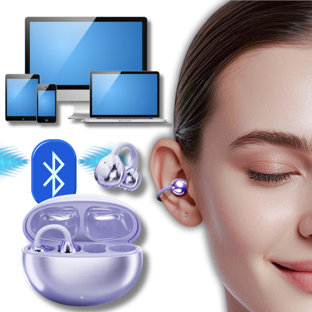 Draadloze Clip-On Bluetooth Oortjes - Open-Back met Helder Geluid