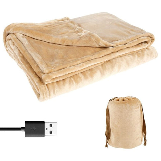 Draadloze Elektrische Verwarmde Deken – Draagbaar USB-Verwarmd Flanellen Plaid