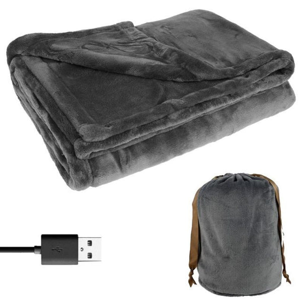 Draadloze Elektrische Verwarmde Deken – Draagbaar USB-Verwarmd Flanellen Plaid