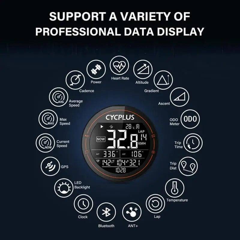 Draadloze GPS fietscomputer M2