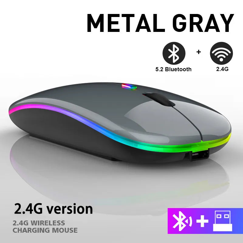 Draadloze LED-muis | Oplaadbare bluetooth-muis
