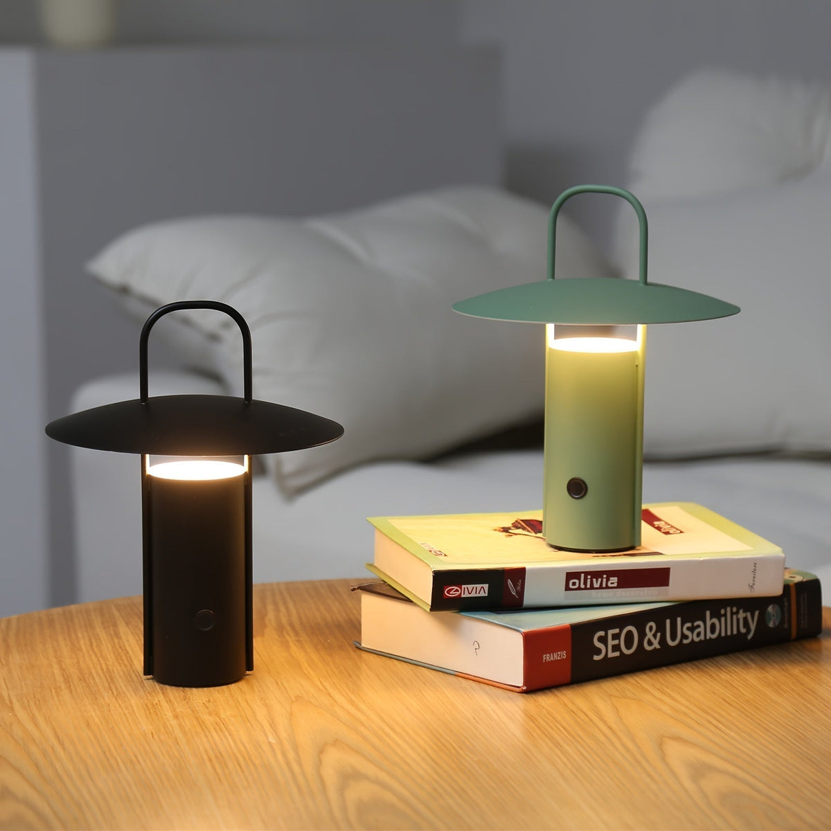 Draadloze led-touchlamp | Via usb oplaadbare metalen tafellamp