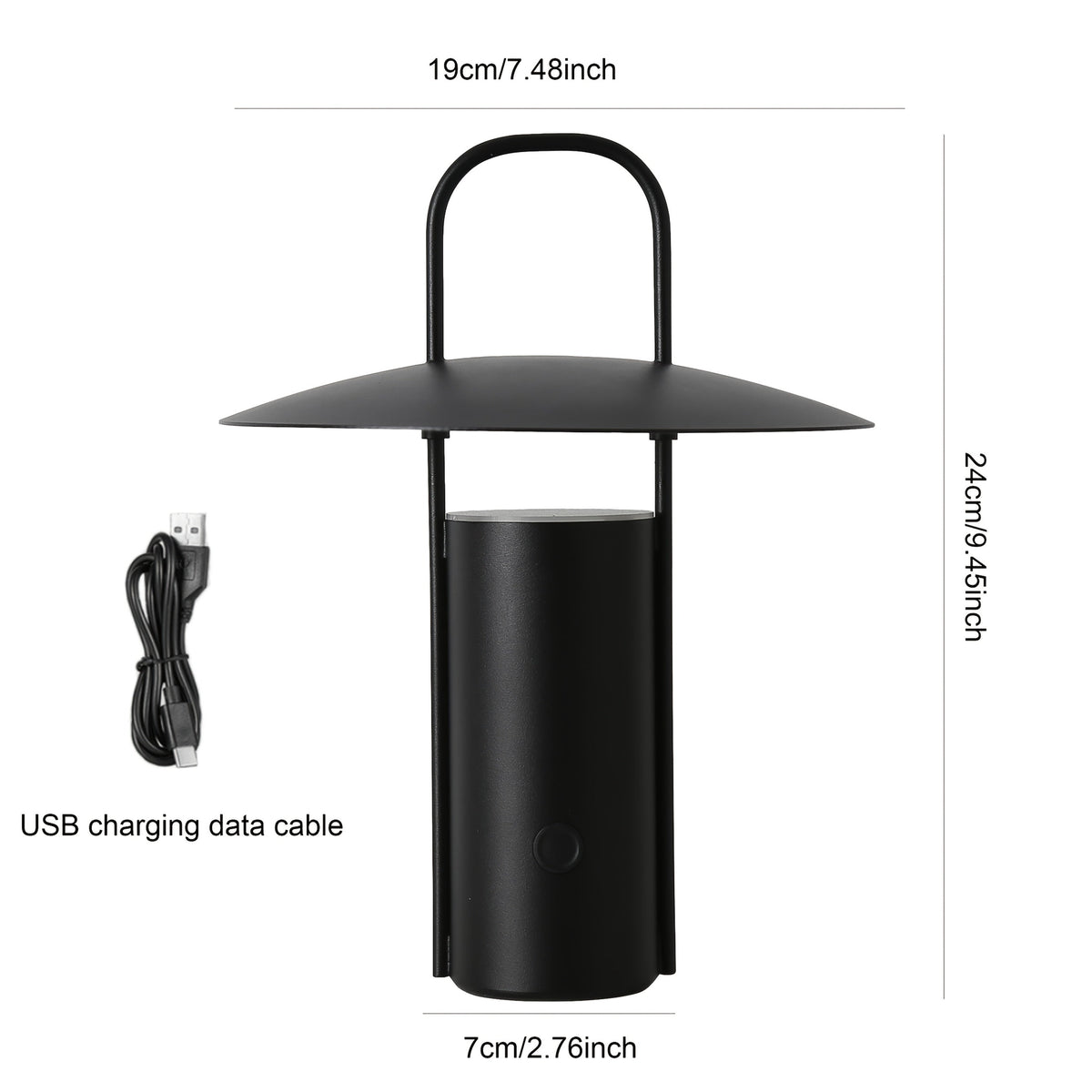Draadloze led-touchlamp | Via usb oplaadbare metalen tafellamp