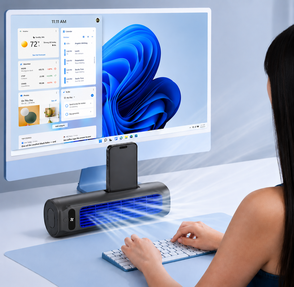 Draadloze oplaadbare airconditioner