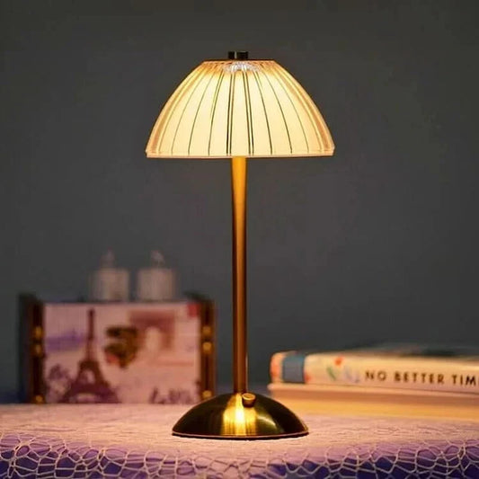 Draadloze oplaadbare led-tafellamp van kristal