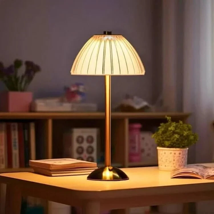 Draadloze oplaadbare led-tafellamp van kristal
