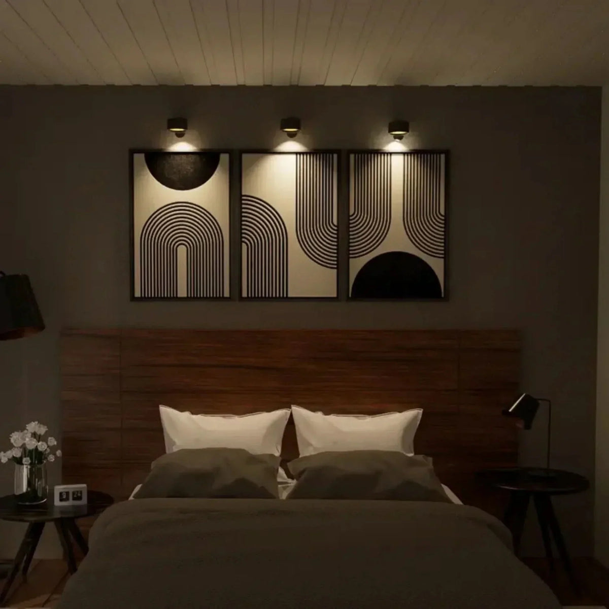 Draadloze oplaadbare wandlamp met zelfklevende bevestiging