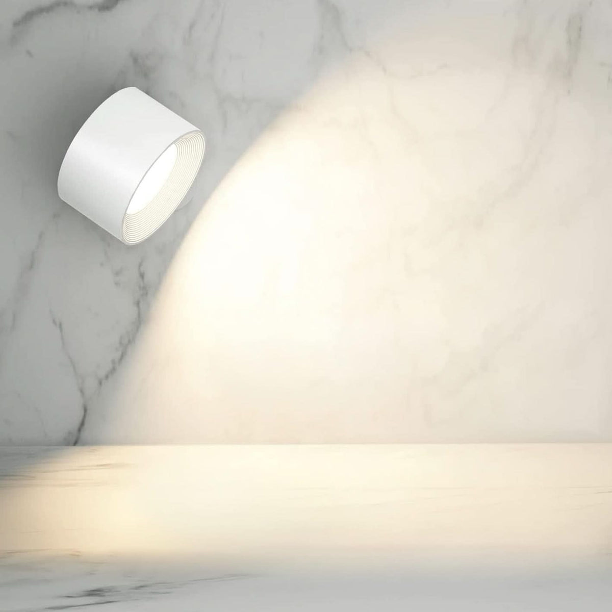 Draadloze oplaadbare wandlamp met zelfklevende bevestiging