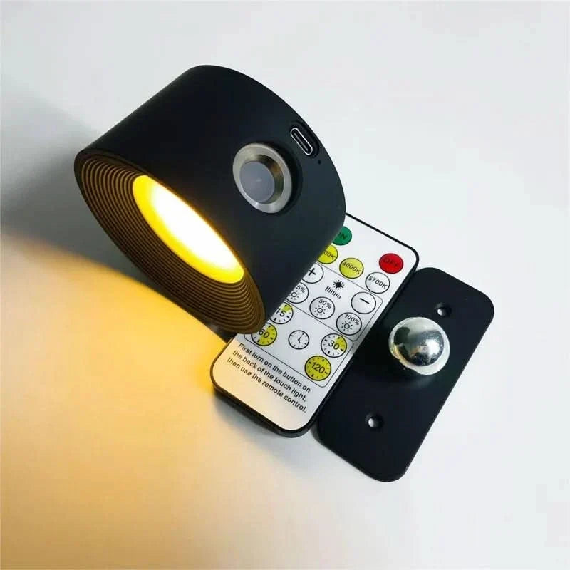 Draadloze oplaadbare wandlamp met zelfklevende bevestiging