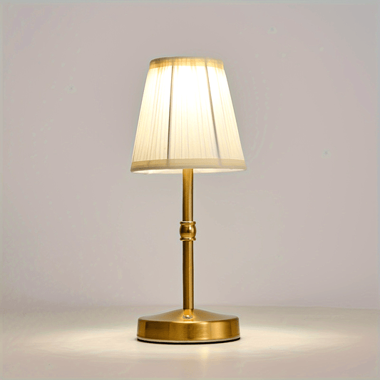 Draadloze Tafellamp van Verouderd Messing | Oplaadbare LED-Touchlamp